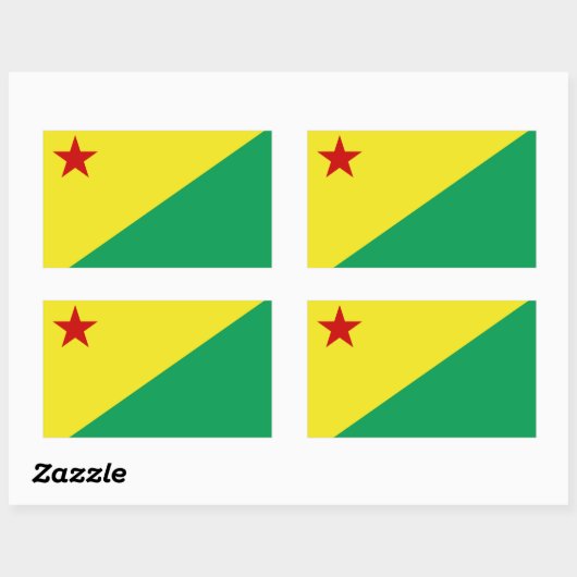 Acre state rechthoekige sticker (Vel)