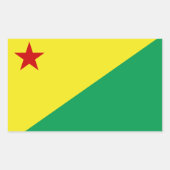 Acre state rechthoekige sticker (Voorkant)