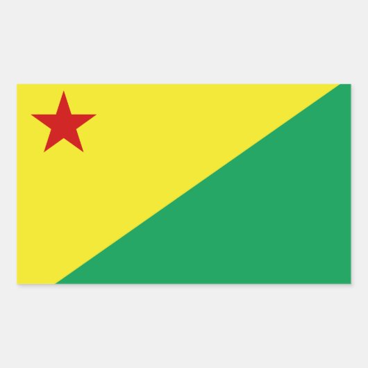 Acre state rechthoekige sticker (Voorkant)