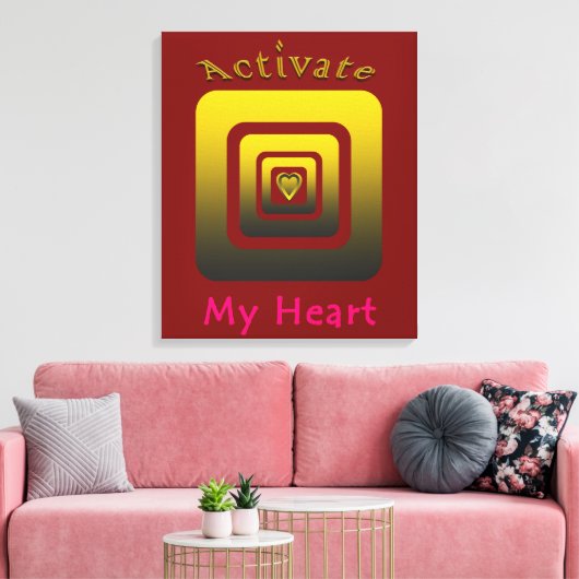 Acrílica Activate My Heart Canvas Afdruk (Insitu (Woonkamer))