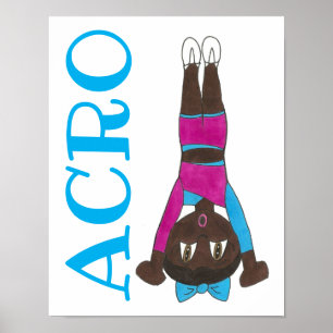 ACRO Acrobat Dance School Studio Kunst Poster