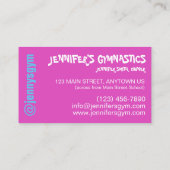 Acro Gymnastics Gym Dance School Studio Visitekaartje (Achterkant)