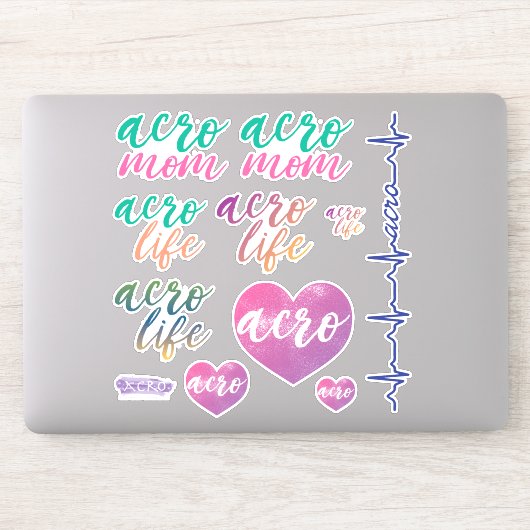 Acro Life en Acro Mom Vinyl Decal Stickers (Computer)