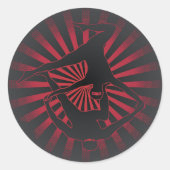 Acro Yoga Ninjas Ronde Sticker (Voorkant)