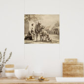 Acrobaat op de beurs c.1865-69 poster (Keuken)