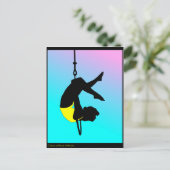 Acrobaat van hedendaags circus briefkaart (Staand voorkant)