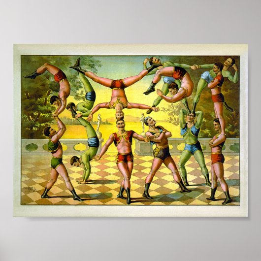 Acrobat 1891  Circus Poster (Voorkant)