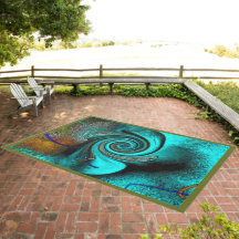 "Acrobat Aquatics" (12 x 9) Area Rug