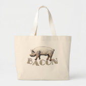 Acrobat BACON Pig Grote Tote Bag (Voorkant)