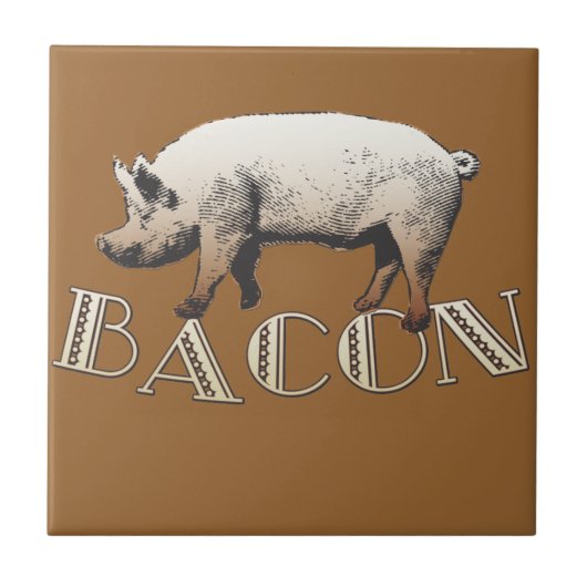 Acrobat BACON Pig Tegeltje (Voorkant)