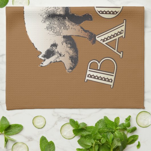 Acrobat BACON Pig Theedoek (Gevouwen)