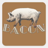 Acrobat BACON Pig Vierkante Sticker (Voorkant)