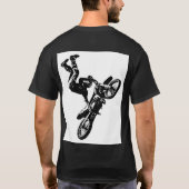 Acrobat Biker Pop Art Motivatie Sjabloon T-shirt (Achterkant)