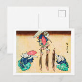 Acrobat Cat, Hiroshige, Ukiyo-e Briefkaart (Voorkant / Achterkant)