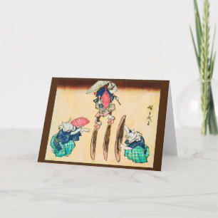 Acrobat Cat, Hiroshige, Ukiyo-e Kaart