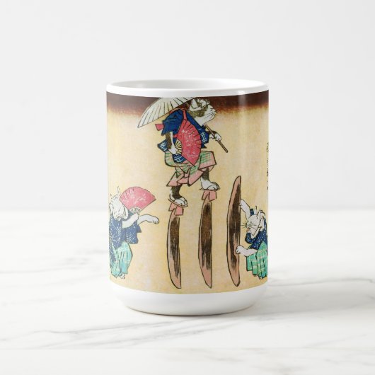 Acrobat Cat, Hiroshige, Ukiyo-e Koffiemok (Center)