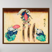 Acrobat Cat, Hiroshige, Ukiyo-e Poster (Voorkant)