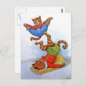  Acrobat Cats-Briefkaart Briefkaart (Voorkant / Achterkant)