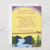 Acrobat Couple in Love Peaceful Scenery Wedding Kaart (Achterkant)