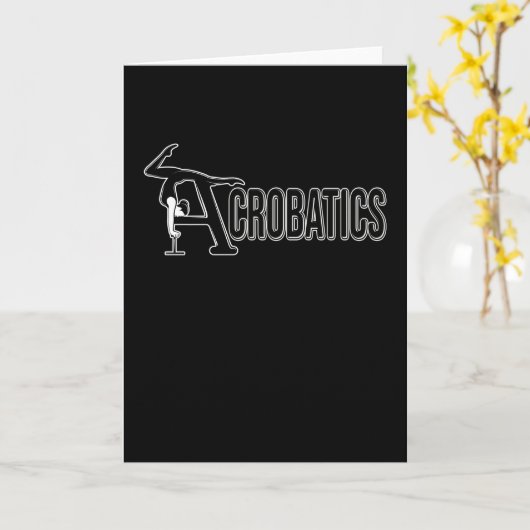 Acrobat Gymnastics Athlete Acrobat Kaart (Gele Bloem)