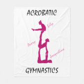 Acrobat Gymnastics Blanket met maximaal 3 namen! Fleece Deken (Voorkant)