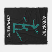 Acrobat Gymnastics Blanket met maximaal 3 namen! Fleece Deken (Voorkant (Horizontaal))