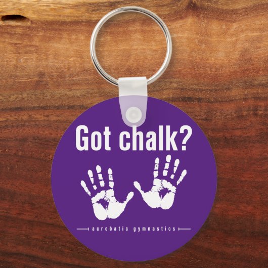 Acrobat Gymnastics heeft Chalk Button Sleutelhanger (Voorkant)