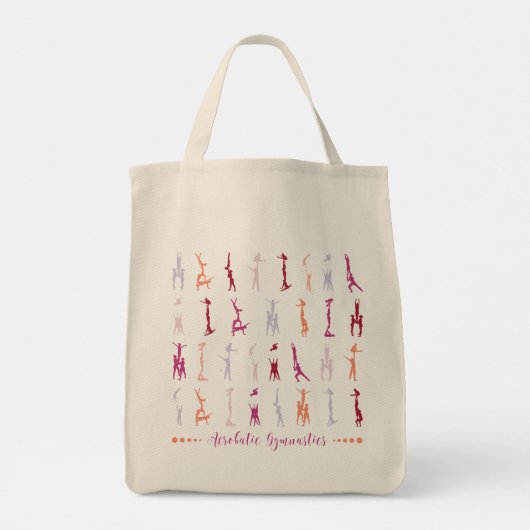 Acrobat Gymnastics Skills Montage Canvas tas (Achterkant)