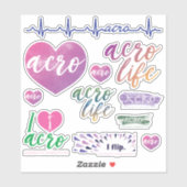 Acrobat Gymnastiek Vinyl Decals Sticker (Vel)