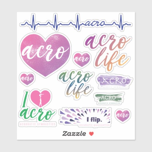 Acrobat Gymnastiek Vinyl Decals Sticker (Vel)