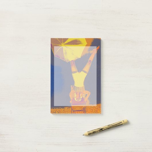 Acrobat headstand Art Photo Post-it Notes (Op bureau)