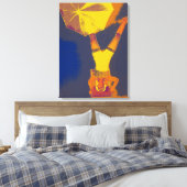 Acrobat Headstand Art Single Canvas Afdruk (Insitu (Slaapkamer))