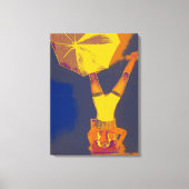 Acrobat Headstand Art Single Canvas Afdruk (Voorkant)