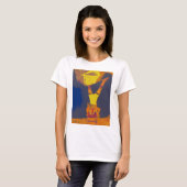 Acrobat Headstand Art T-shirt voor dames, wit (Voorkant volledig)
