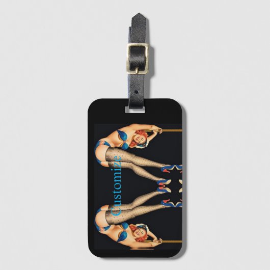 Acrobat  Pinups Thunder_Cove Bagagelabel (Voorkant (verticaal))