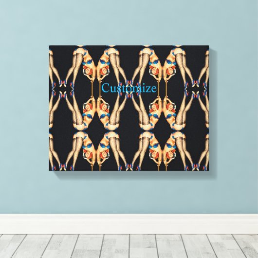 Acrobat  Pinups Thunder_Cove Canvas Afdruk (Insitu (Houten vloer))