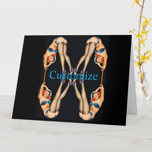 Acrobat  Pinups Thunder_Cove Kaart (Gele Bloem)