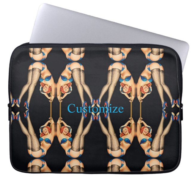 Acrobat  Pinups Thunder_Cove Laptop Sleeve (Voorkant)