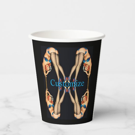 Acrobat Pinups Thunder_Cove Papieren Bekers (Voorkant)