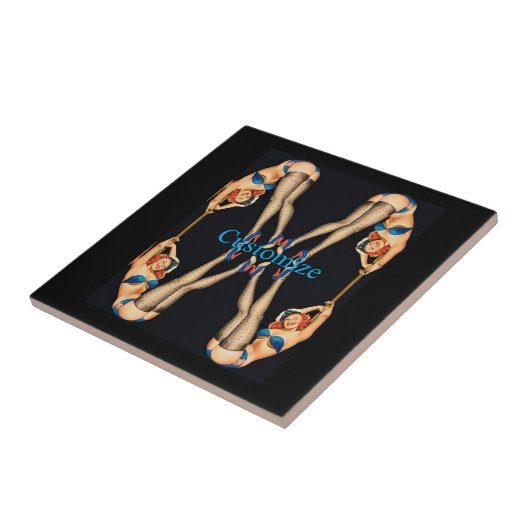 Acrobat Pinups Thunder_Cove Tegeltje (Zijkant)