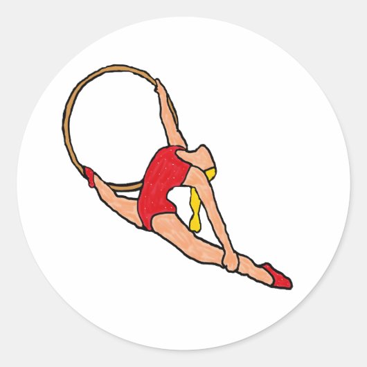 Acrobat Ronde Sticker (Voorkant)