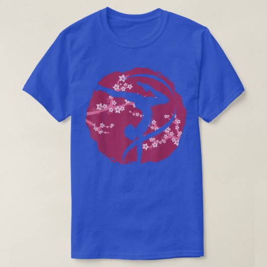 Acrobat Sakura Cherry Blossom Acrobat Gymnastics T-shirt (Design voorkant)