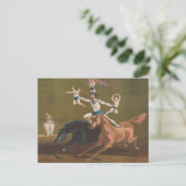 Acrobaten te paard. briefkaart (Staand voorkant)