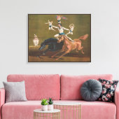 Acrobaten te paard. canvas afdruk (Insitu (Woonkamer))