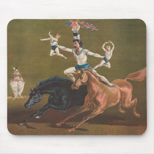 Acrobaten te paard. muismat (Voorkant)