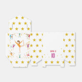 Acrobatics and gymnastics sport girl birthday bedankdoosjes (Uitgevouwen)