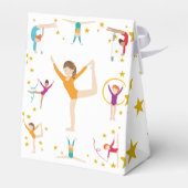 Acrobatics and gymnastics sport girl birthday bedankdoosjes (Achterkant)