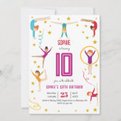 Acrobatics and gymnastics sport girl birthday kaart (Voorkant)