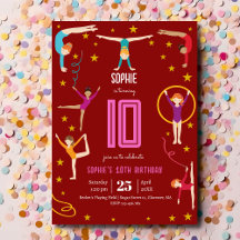 Acrobatics and gymnastics sport girl birthday