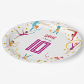 Acrobatics and gymnastics sport girl birthday papieren bordje (Gekanteld)